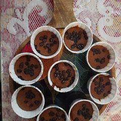 Whole wheat Apple cinnamon cupcakes with chocochips eggless A picture of Whole wheat Apple cinnamon cupcakes with chocochips eggless.