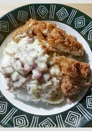 Foto resep Rice carbonara / nasi carbonara