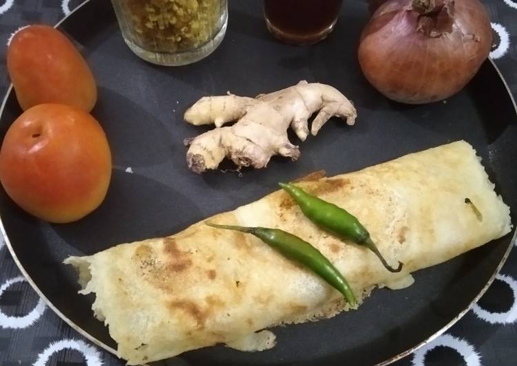 Steps to Prepare Homemade Oats suji dosa with imli chutney special stuffing