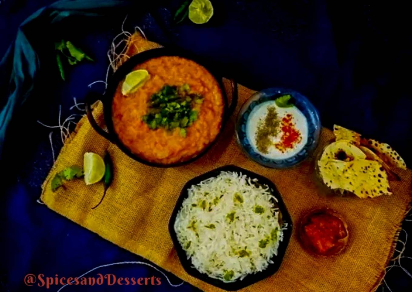 Jeera Rice and Dal Fry