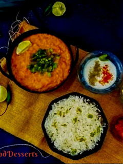A picture of Jeera Rice and Dal Fry.