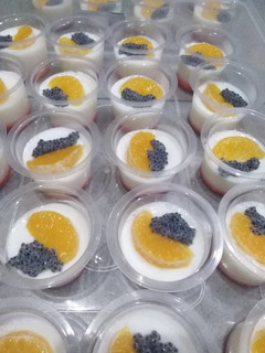 Foto resep Puding sutra fruit punch toping jeruk dan selasih