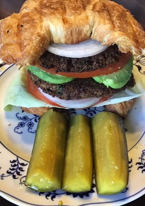 A picture of California Farm Healthy “Superiority” Cheeseburger.