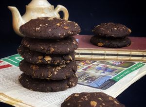صورة لوصفة كوكيز الشوفان بالكاكاو