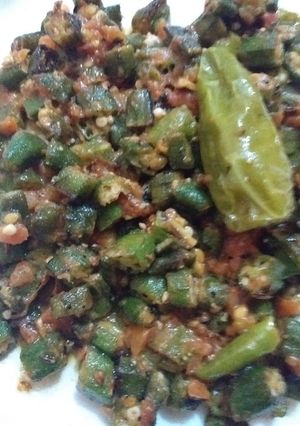 A picture of Bhindi fry.