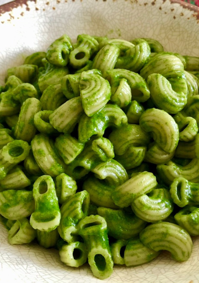 Una foto de Fideos en salsa verde