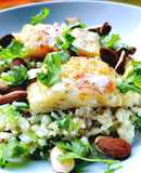 Bacalao con leche de coco, lima y arroz de coliflor en airfryer