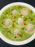 Jade Egg Drop Soup with Soup Dumplings