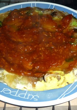 A picture of Vegetarian Oyster Omelet (Egg & Allium-Friendly).