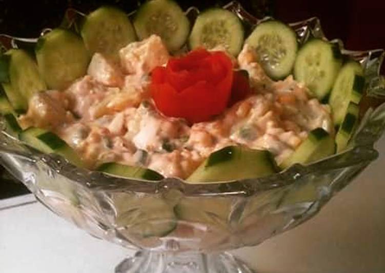 Recipe of Speedy Spicy creamy potato salad