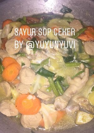 Foto resep Sayur sop ceker