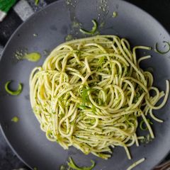 A picture of Green Chutney Noodles.