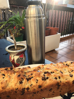 Una foto de Budín de vainilla con chips de chocolate