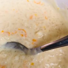 A picture of Zero-waste Orange Rice Pudding.