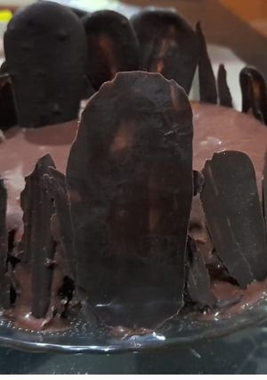 A picture of Eggless Chocolate Blueberry cake.