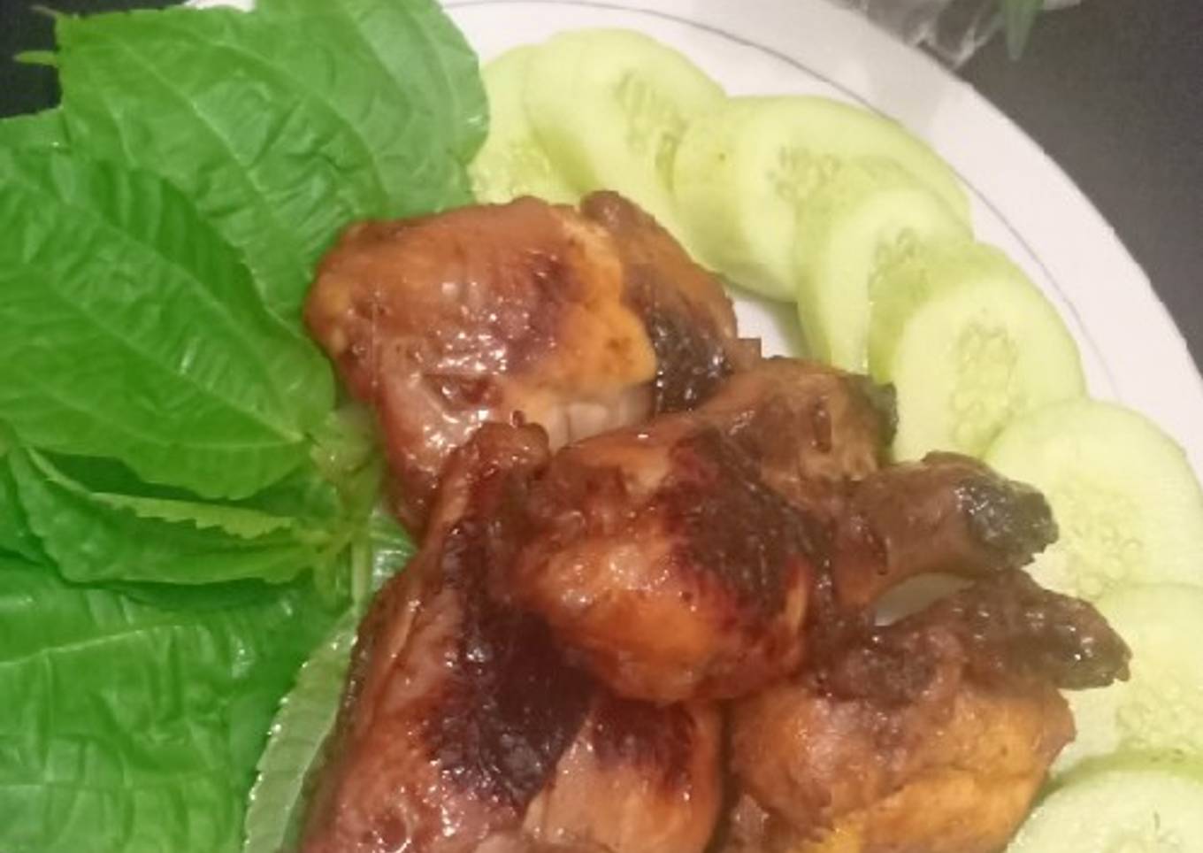 Ayam goreng dalam madu teflon