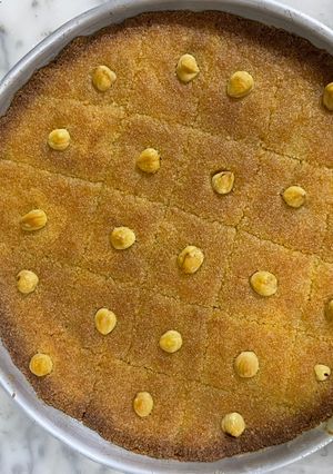 صورة لوصفة بسبوسه بالنكهه المصريه على طريقتي😋!