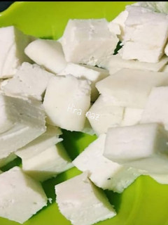 A picture of Homemade Paneer (Cottage Cheese).