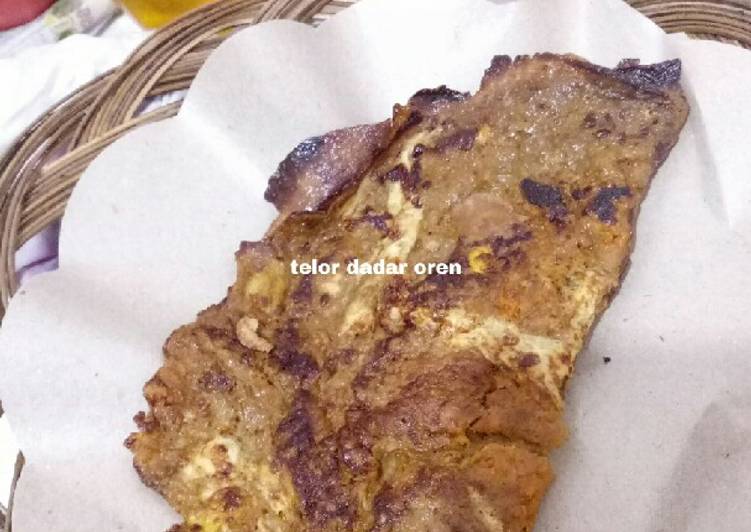 Telur dadar oren,telur dadar pedas