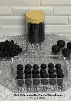A picture of Black Gold Ladoos – The Power of Black Sesame.