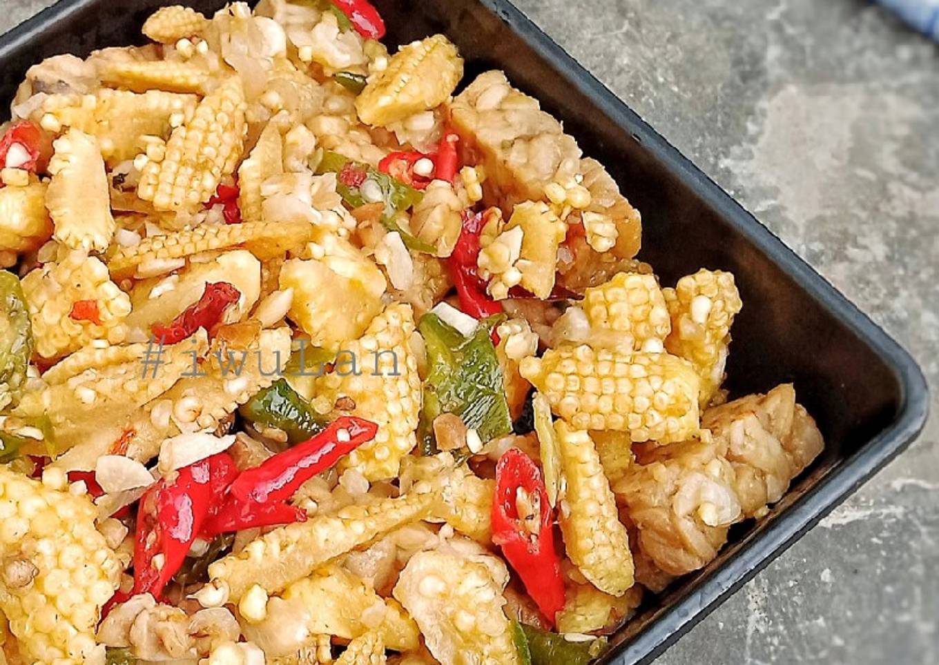 Tumis Putren Tempe Pedas