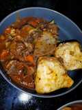 Beef vegitable stew with dombolo