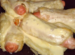 Una foto de Salchichitas con queso