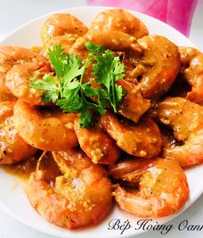 pho mát con bò cười với tôm