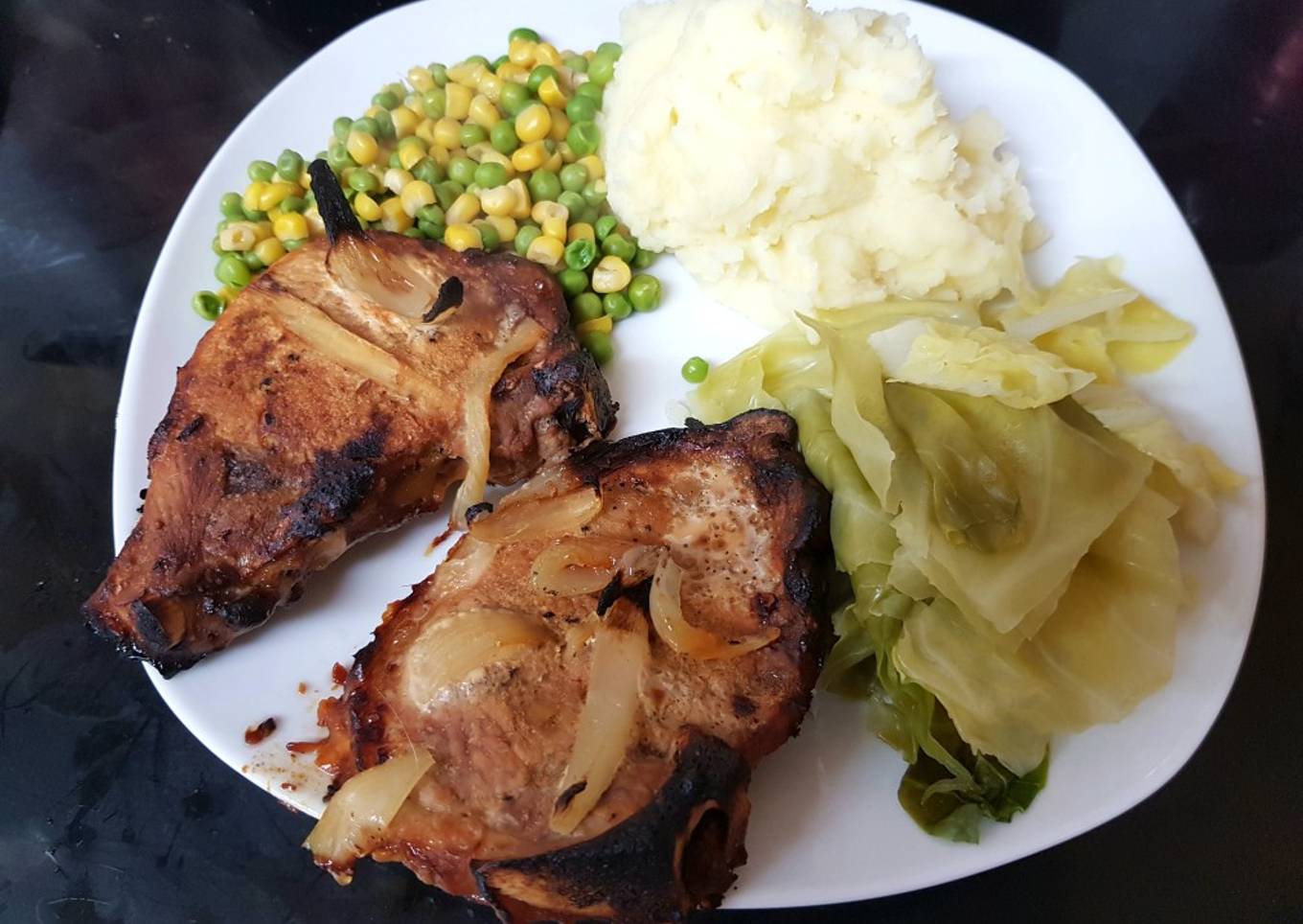 Simple Way to Make Speedy My Sweet Peppered Pork Chops 😊