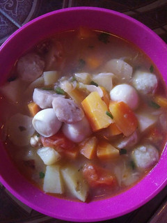 Foto resep Sop baso kentang telur puyuh