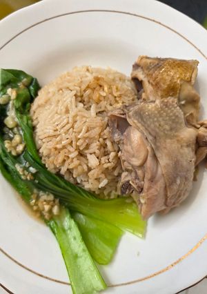 Foto resep Nasi Ayam Hainan feat Pokcoy Siram Bawang Putih