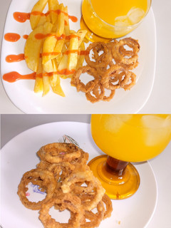 A picture of Deep-fried Onion Rings #deepfriedsnacks.