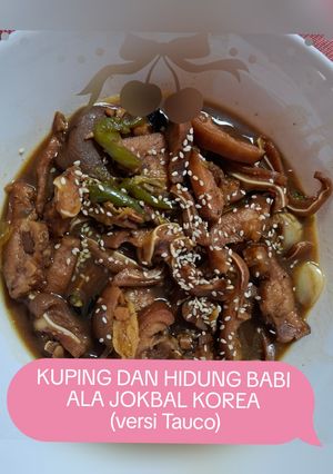 Foto resep Kuping dan hidung babi ala Jokbal 🇰🇷 (versi Tauco)