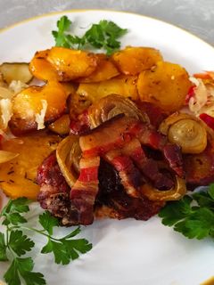 Magyaros sült tarja recept fotója