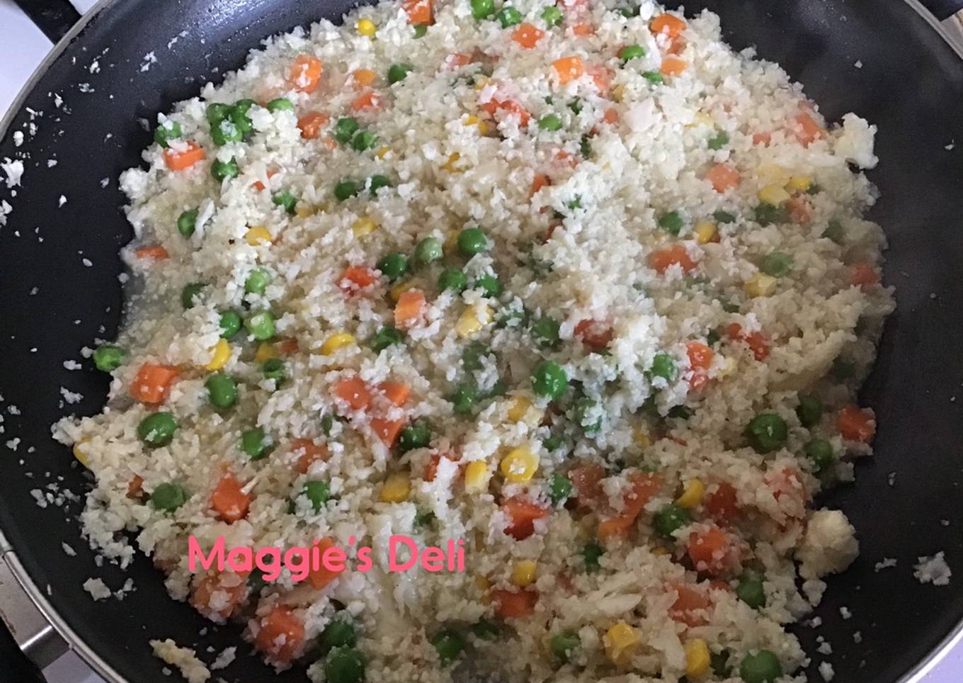 Arroz de coliflor con verduras