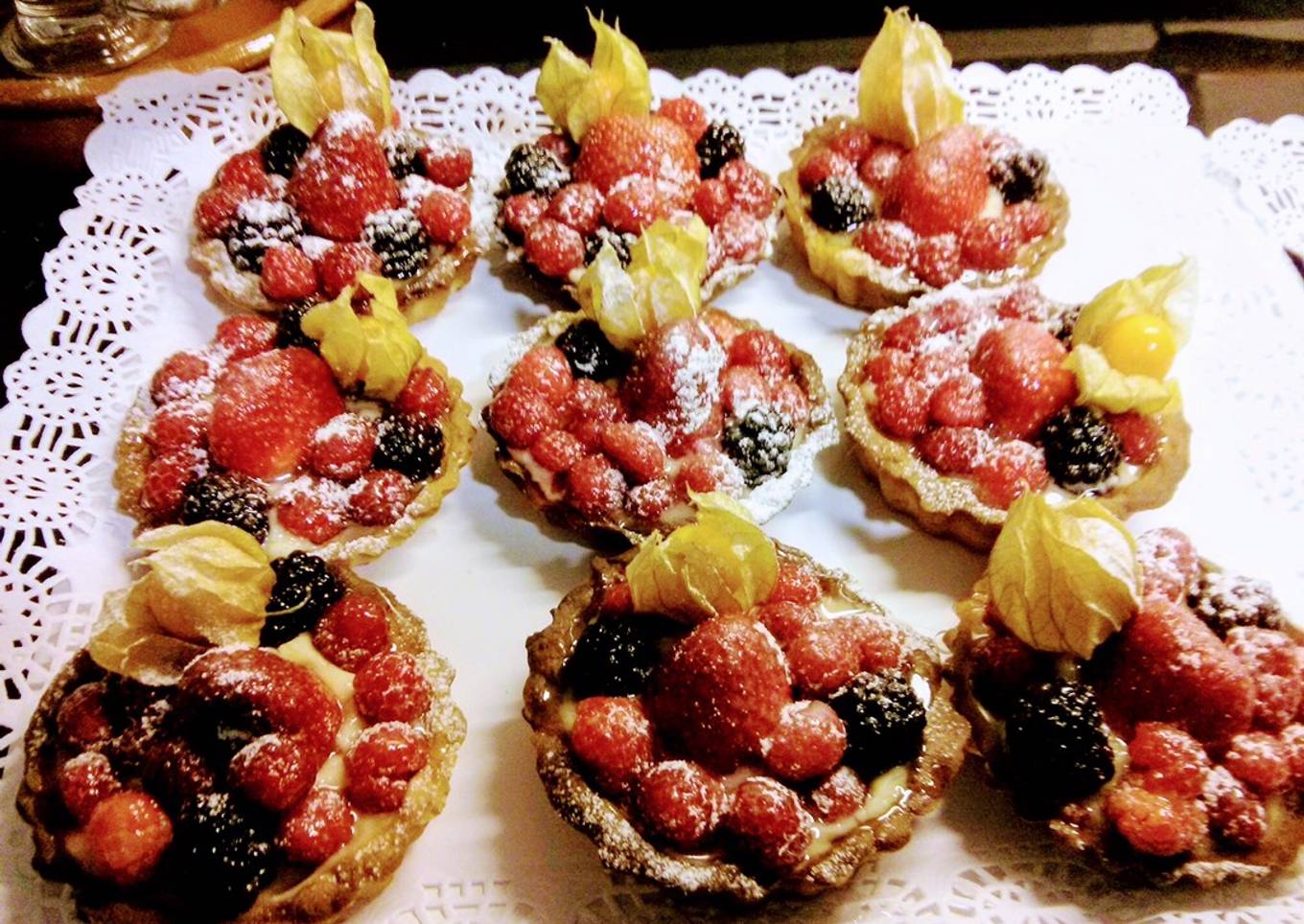 Tartaletas danesas de frutos del bosque
