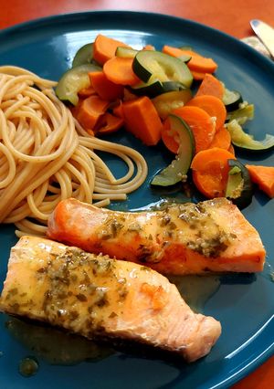 Une photo de Saumon sans huile 🐟️