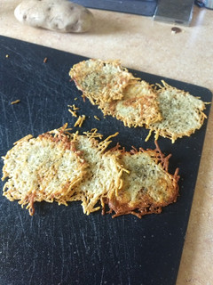 A picture of Parmesan crisps.