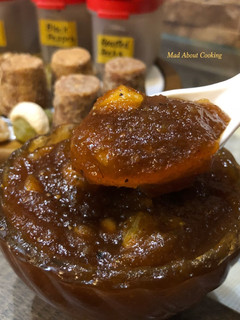 A picture of Raw Green Mango Jaggery Chutney.