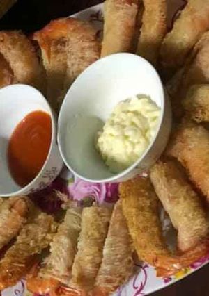 Hình của món Tôm Quấn Mền Tắm Dầu.