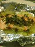 Salmón empapelado con papas