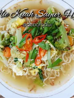 Foto resep Mie Kuah Sayur Hijau