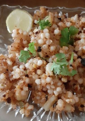 A picture of Sabudana khichadi.