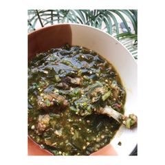 A picture of Okro Moringa soup.