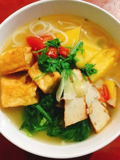 Hình của món Bún chả cá (công thức đơn giản cho buổi sáng bận rộn).