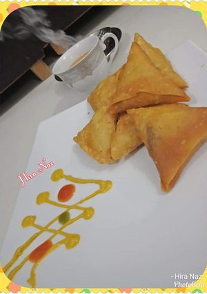 A picture of Mince samosas With Tea! (Keemay ke samosay).