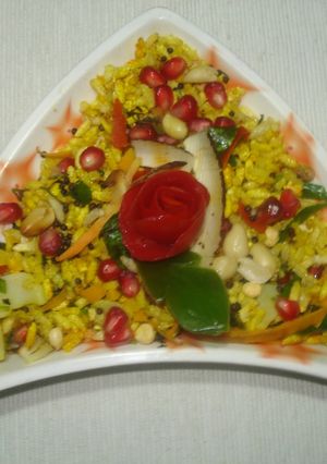 A picture of Kheel ki upma.