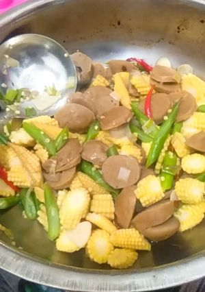 Foto resep Tumis jagung bakso #BikinRamadanBerkesan
