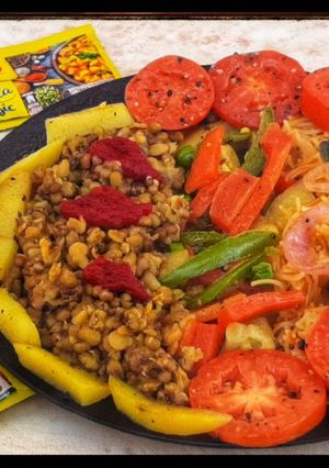 A picture of Maggi Vermicelli Sprouts Tawa Veg Sizzler.