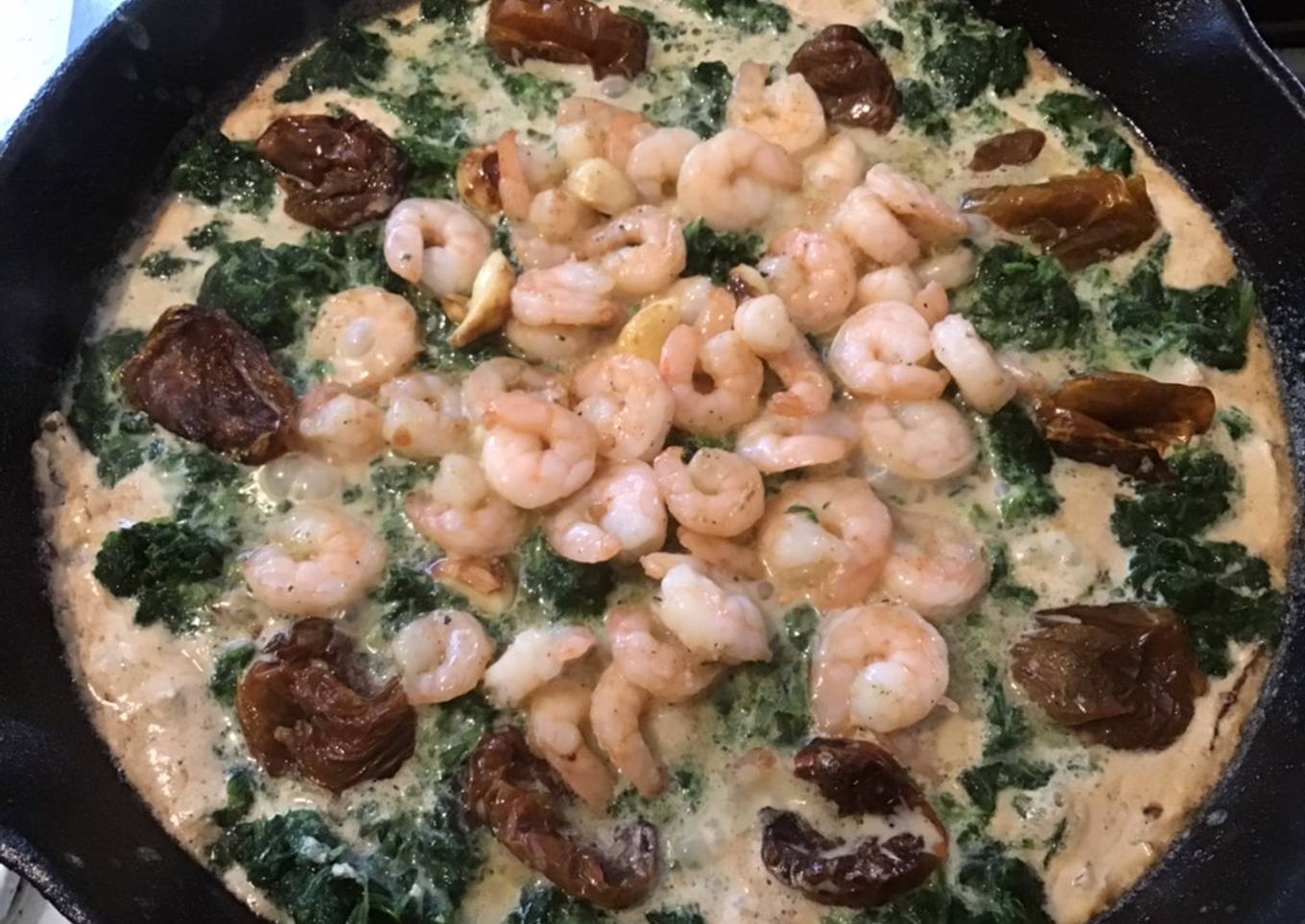 California Farm Spinach & Shrimp in Cheese Sauce